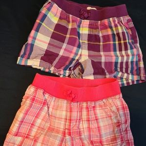 Girl plaid shorts